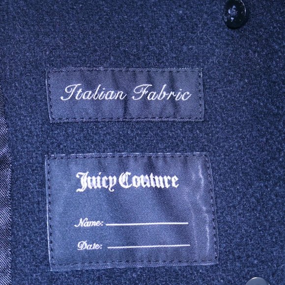 Juicy Couture Black Military jacket with Faux Fur Sleeves – Medium - Picture 6 of 6